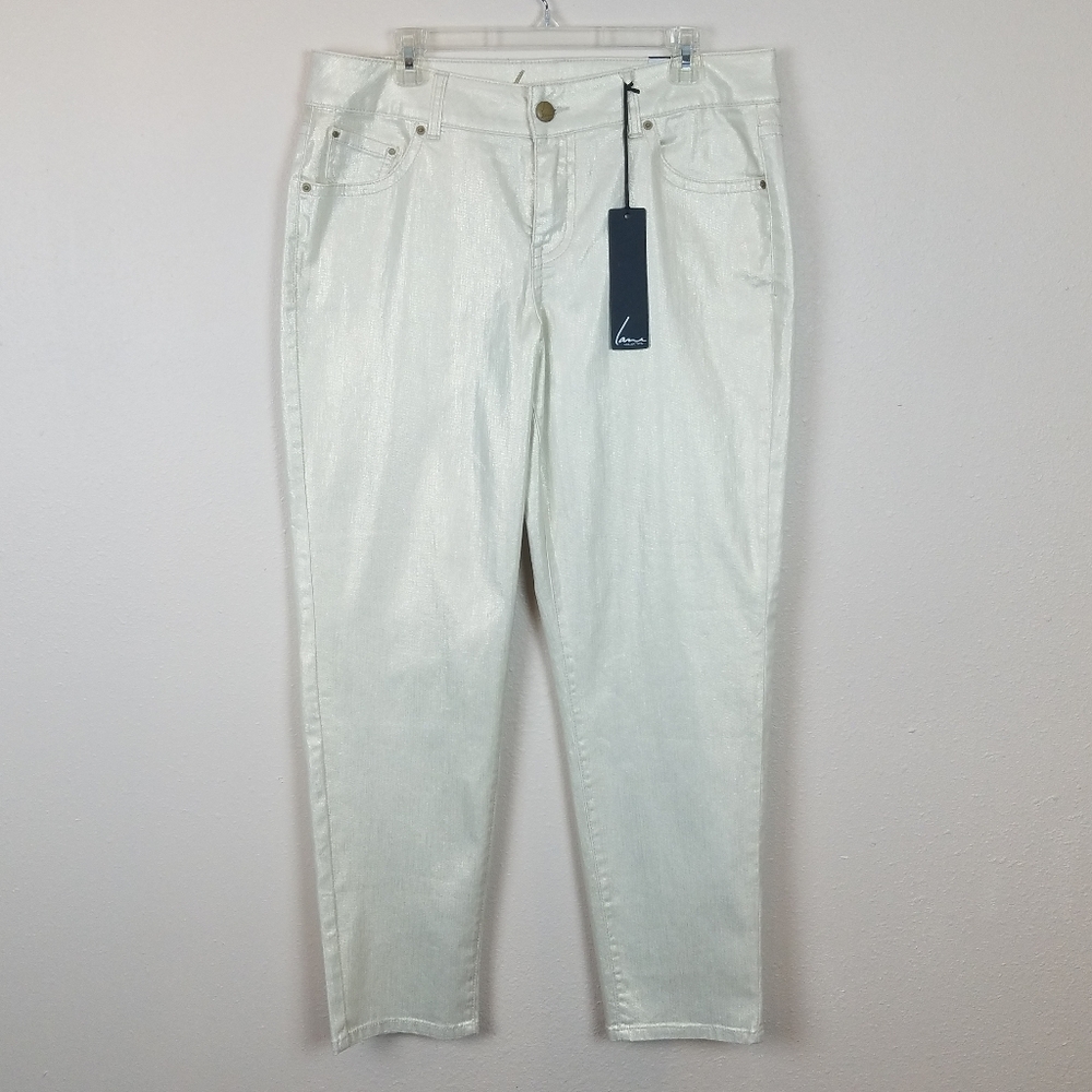 *NWT* Lane Bryant gold metalic skinny jeans